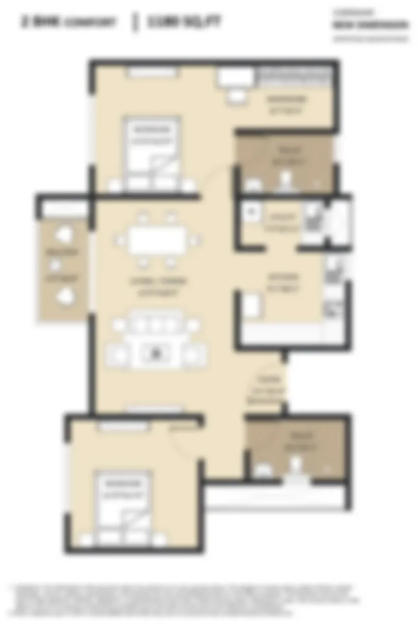 Abhee City Urban Glenn 2 BHK Floor Plans