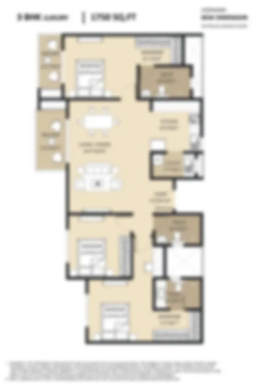 Abhee City Urban Glenn 3 BHK Luxury Floor Plans
